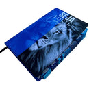 Bíblia Azul Seja forte e corajoso com Abas coladas | harpa e corinhos cpp