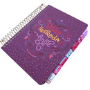 Bíblia Ilustrada Anote rosa brilhante com abas adesivas coladas