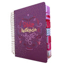 Bíblia Ilustrada Anote rosa brilhante com abas adesivas coladas